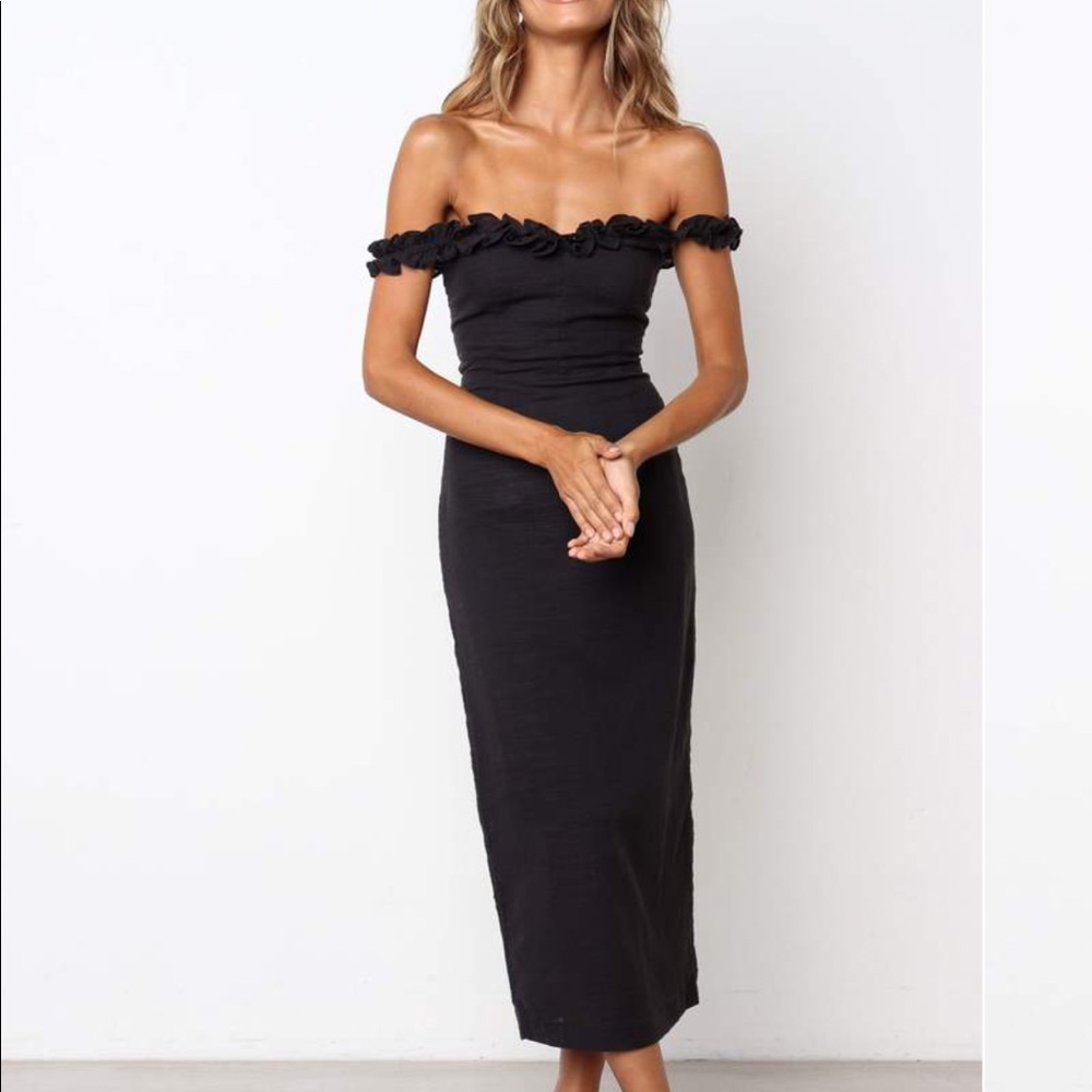 Petal and Pup Black off the shoulder dress size 4